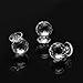 Welldoit Pack of 20 Clear Acrylic Diamond Shape Mini Handle Knob Jewelry Box Knob