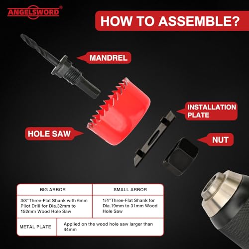 ANGELSWORD Hole Saw Kit