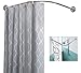 Tringle Rideau,Douche incurvée Extensible en Forme L 304 Tringle Rideau Douche en Acier Inoxydable sans Perforation Rideau Salle Bain 4 Tailles,70 95 x 105 165 cm