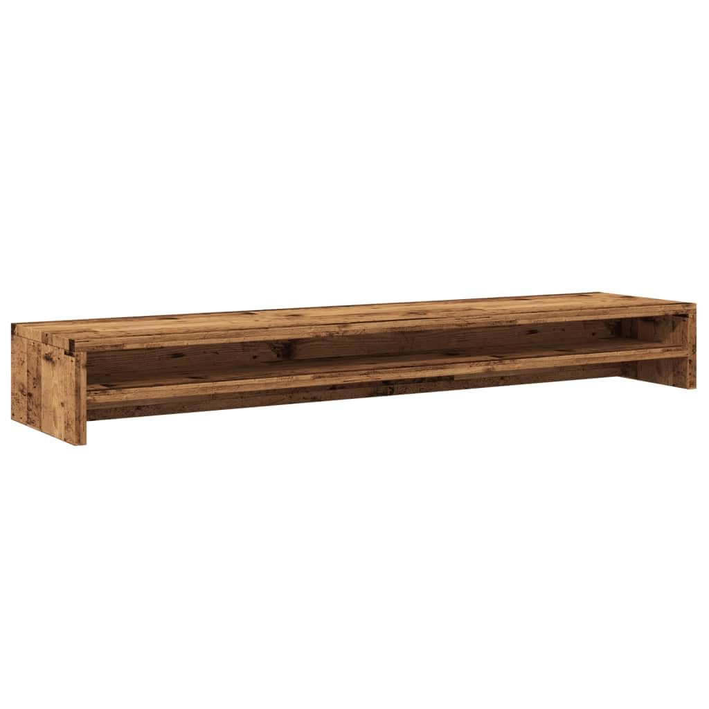 vidaXL Monitor Stand, Display Stand for Laptops Monitors, Computer Stand for Home Office, Monitor Stand Riser, Old Wood Engineered Wood