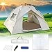 Tenda Campeggio 2-4 Posti Con Cuscinetto Antiumidità,Tenda da Campeggio,Tenda Pop Up,Ultraleggero, Protetto Dai Raggi UV, Impermeabile, Isolante, per lo Zaino in Spalla, Escursionismo e Altro Ancora