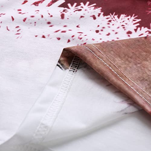 Jersey de Navidad para mujer con patrón de ciervo en algodón cómodo 6