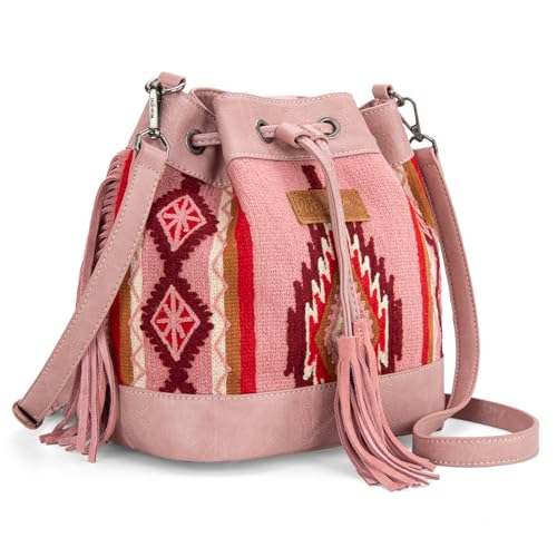 Image of Wrangler Hobo Bags for Women Designer Aztec Bucket Purses Western Tapestry Shoulder Handbags