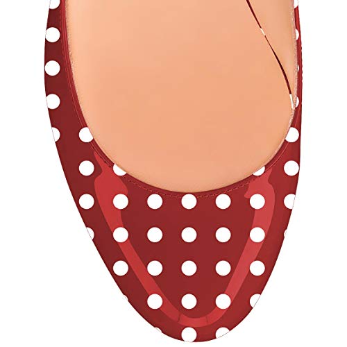 XYD Women Classic Slip On Pumps Multi Solid Color/Print High Heels Stilettos Bridal Evening Party Dress Shoes4