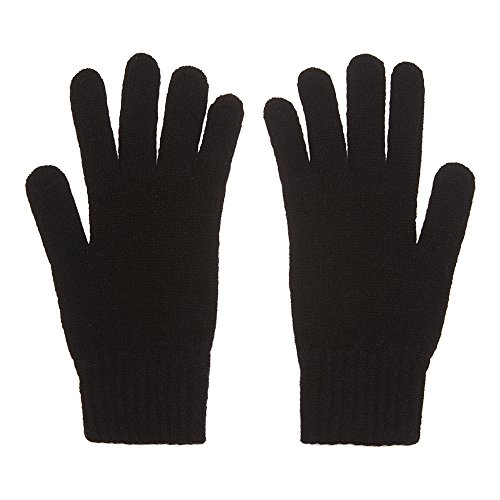 Oxfords Cashmere Damenhandschuhe aus reiner Schafswolle, Schwarz