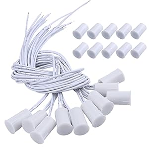 Magnetic Door Switch RC-33 NC Recessed Wired Security Window Door Contact Sensor Alarm White 10 Pair