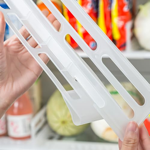 SHINEOFI 3Stücke Kühlschrankabscheider Verstellbare Lebensmittel Trennwände Seitliche Kühlschrank Organizer für Optimale Aufbewahrung Langlebig und Vielseitig für Getränke