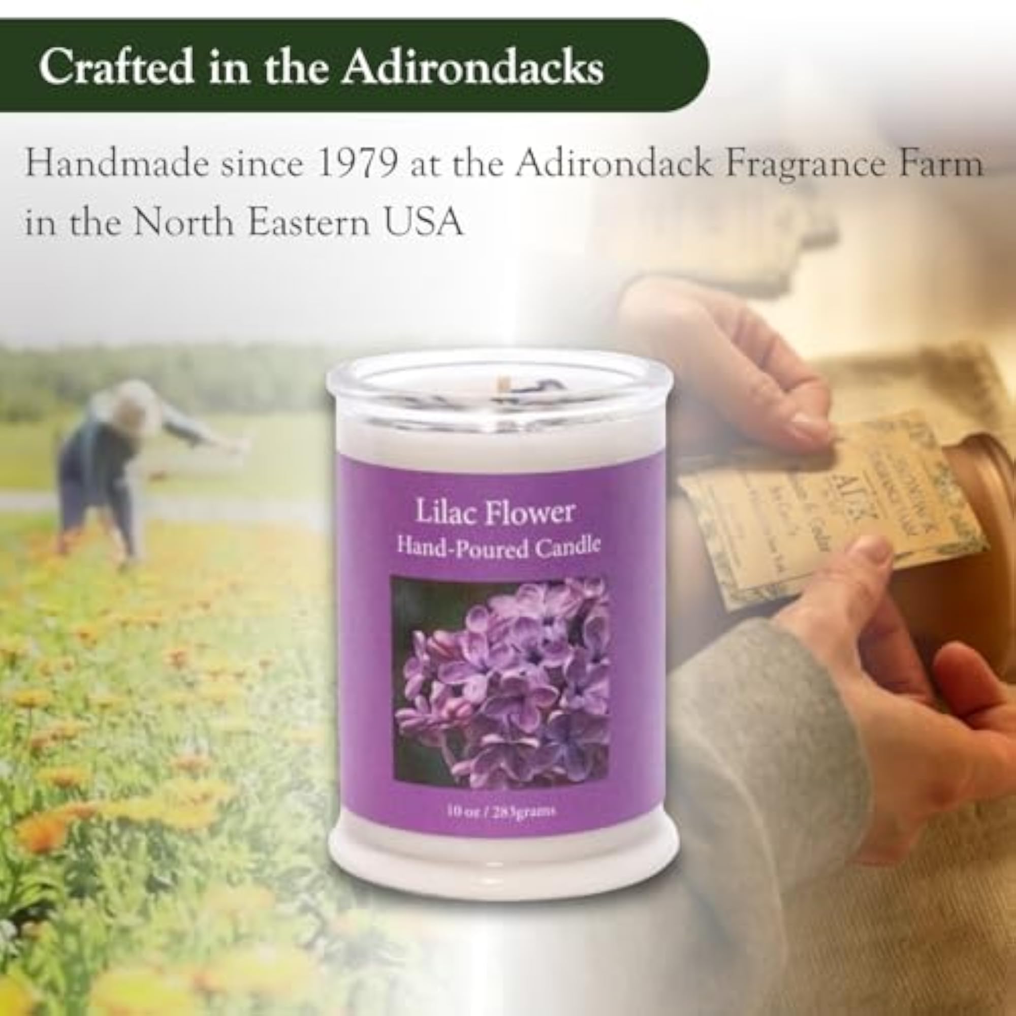 Lilac Balsalm Scented Candle, Plant Based Aromatherapy