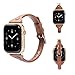Wearlizer Slim Rivet Leather Compatible with Apple Watch Bands 41/40/38/44/45/46/49/42mm Women Men Dressy Thin Strap Wristbands Bracelet for iWatch Series 11 10 9 8 7 6 5 4 3 SE/Ultra 3 2 1