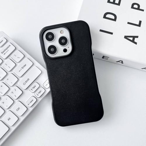 Étui en cuir sans cadre iPhone 14 Plus protection arrière fine noire