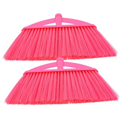 SAFIGLE 2Pcs Plastic Broom Head Replacement Industrial Plastic Floor Sweeper Head for Efficient Cleaning All Floor Types Safe for Pets Easy to Install