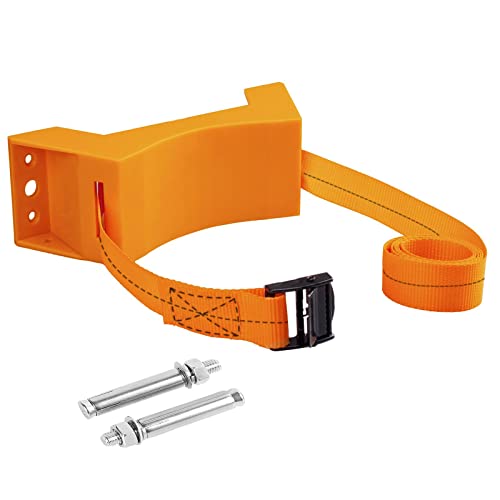 Soporte cilíndrico montado en la pared, soporte de tanque de nitrógeno resistente con tornillos SUS 304 y correas de 59 pulgadas