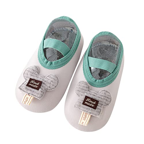 Spring and Summer Children Infant Toddler Shoes Boys and Girls Flat Bottom Light 18 Month Girl Shoes Hard Sole (Grey, 7 Toddler)