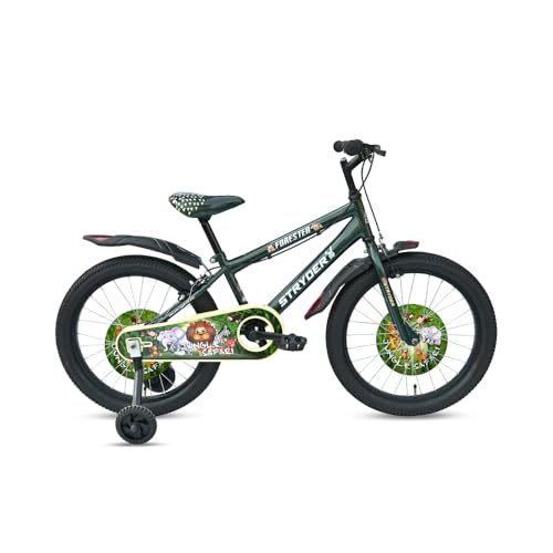 Image of Stryder Forester 20-Inch BMX Cycle for Kids | Sturdy Steel Frame | C Brakes | Rigid Suspension | Nylon Tyres | Suitable for Ages 7-13 Years |Cycle for Kids | Forest Green