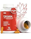 Cúrcuma con PROBIÓTICOS y PREBIÓTICOS | 10.300 mg Ultraconcentrada (mas de 95%) | Antiinflamatorio para Bienestar Articular, Muscular, Óseo y Digestivo | 125 días | Solo 1 cap/día