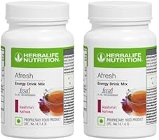 Herbalife Afresh Energy Drink Mix Kashmiri Kahwa Pack of 2 40g Each