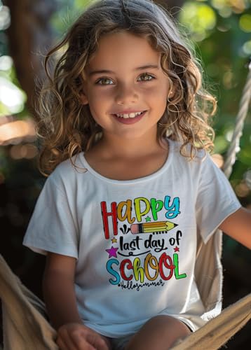 Image of hrcfbk Kids Toddler Little Boys Girls Last Day of School T-Shirt End of School Year Summer Holiday Shirt