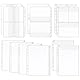 DOPENSPI 12 Stück Prospekthüllen A5 Größe, 6 Löcher Binder Wasserdicht Transparent Prospekthüllen, lose Blatttaschen, Umschläge für die Budgetplanung, Einstecktaschen, Fotodokumente, Stempel