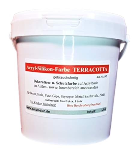 Terracotta - Betonfarbe Acryl Silikon 5 Liter, (EUR 14,80 /L)