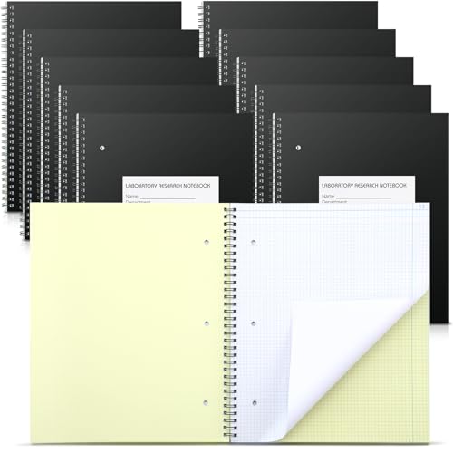 Cahier de laboratoire autocopiant Dunzoom 100 pages jaune idéal pour schémas d'ingénierie