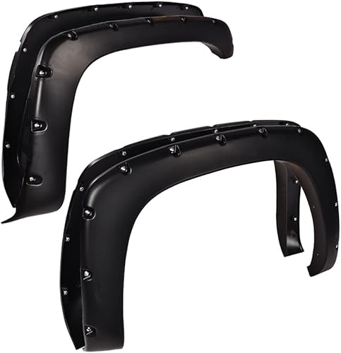 CHEDA 4 guardabarros estilo bolsillo, compatibles con Chevy Silverado 1500 2500 3500 y HD, compatible con modelos Fleetside de 78.0 pulgadas96.0