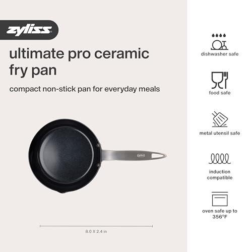 Zyliss Non-Stick Ultimate Pro Ceramic Frying Pan 20cm, PFAS Free, Made from Recycled Aluminium, Easy Clean, Induction Hob Suitable, Oven Safe, 10 Year Guarantee - Image 6