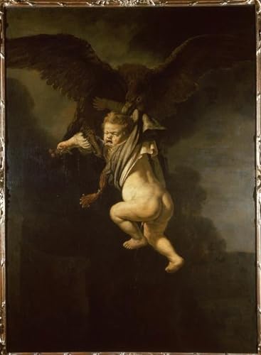 Affiche Ganymède Rembrandt toile 60x90cm pour décoration de bureau