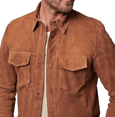 Image of Isaac & David Chicago Mens Leather Jacket Real Lambskin Classic Vintage Style Leather Jackets For Men Leather Jacket for Mens