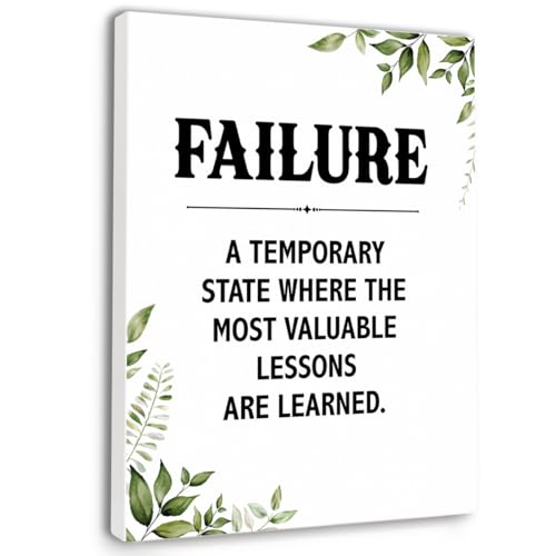 Gwisml Failure Quotes Wall Decor,Inspirational Quotes Canvas Frame Paintings For Office Home...