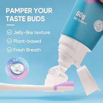 BodyAccel Tongue Cleaner Gel with Tongue Brush – Fresh Breath Oral Care Kit – Tongue Scraper Gel Set for Bad Breath Removal, Maintain Oral Health