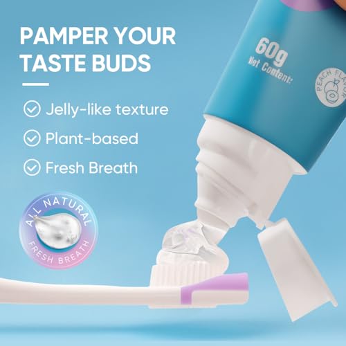 BodyAccel Tongue Cleaner Gel with Tongue Brush – Fresh Breath Oral Care Kit – Tongue Scraper Gel Set for Bad Breath Removal, Maintain Oral Health