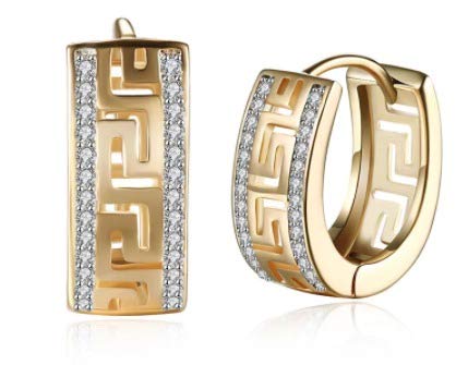 Gold Circle Earrings For Women - 925 Sterling Silver - Handcrafted Prestige Collection Earrings - Elegant Custom Design