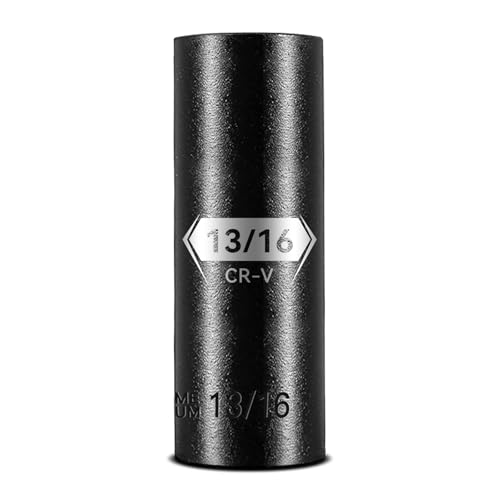 Image of BLACKROBOT 1 /2 Inch Drive 6-Point Deep Socket, 13 /16 inch Deep Impact Socket, CR-V Steel
