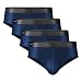 David Archy Men's Underwear Colorful Waistband Soft Boxer Briefs - 4 Pack (M, Heather Gray)