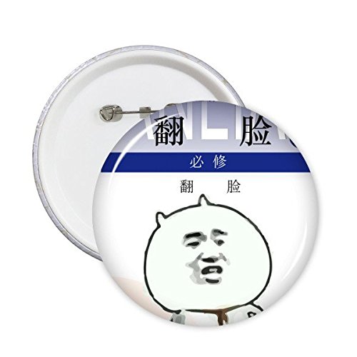 Badge bouton rond XXL motif drôle décoration de vêtement 5x