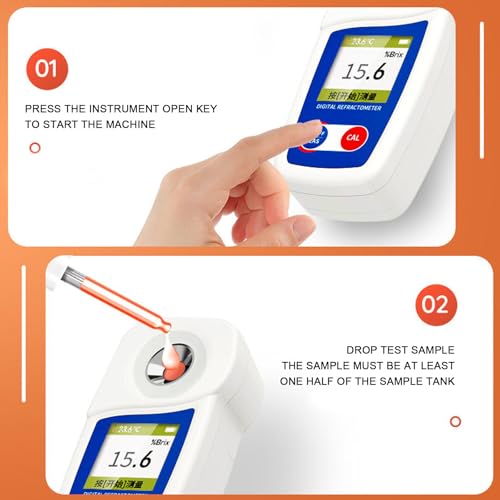 Réfractomètre numérique brix avec compensation de température ATC - 8