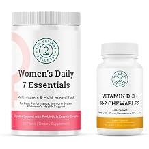 Womens Daily 7 Essentials & Vitamin D3 + K2 Chewables Bundle