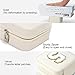 Parima Valentines Day Gifts for Teen Girls Kids - Personalized Initial Jewelry Box Travel Retirement Travel Gifts for Women | Teacher Birthday Gift - Letter L, White