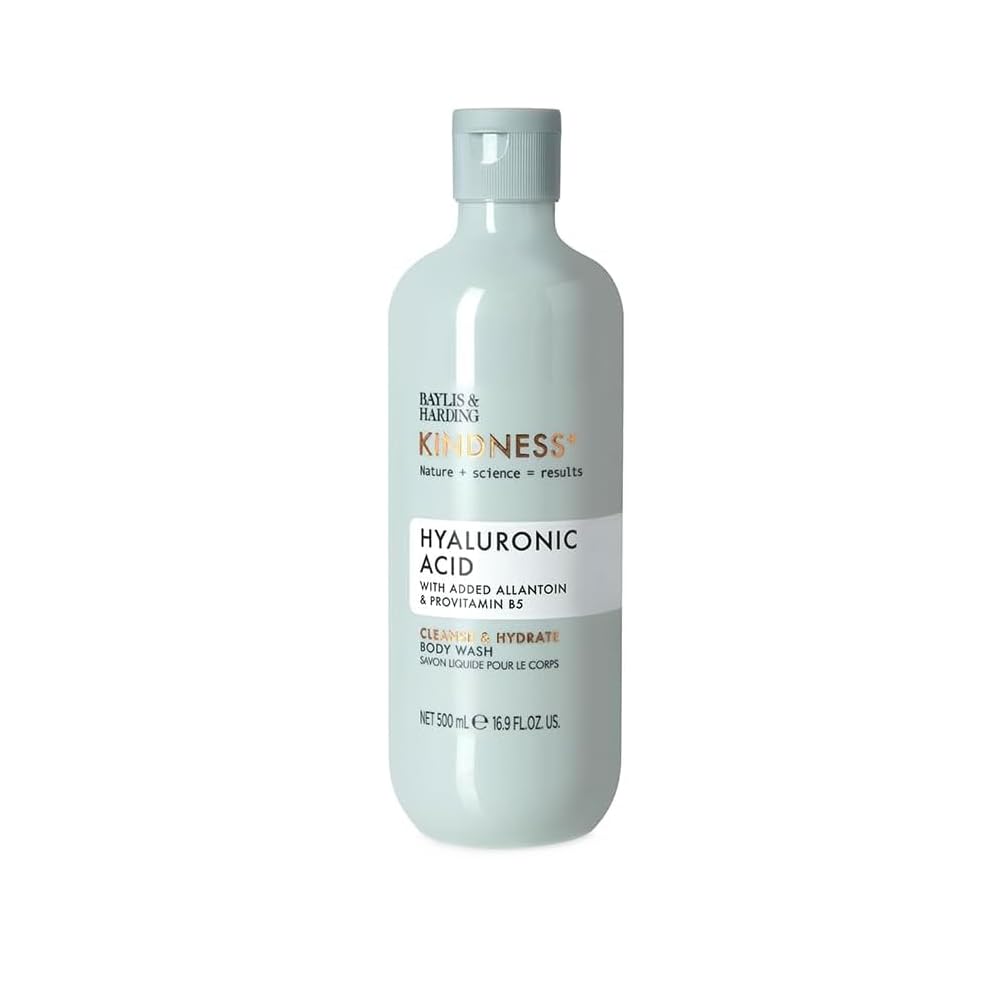 Baylis & HardingKindness + Plant Hyaluronic Acid, Pear & Orange Blossom Fragrance, 500 ml Cleanse & Hydrate Body Wash (Pack of 1) - Vegan Friendly