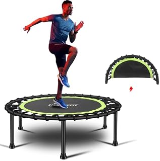 Jandecfit Foldable Fitness Trampoline 40" Fitness Rebounder for Indoor, Garden, Mini Portable Mini Trampoline, Indoor/Outdoor for Adult Jump Sports, Max Load 330lbs
