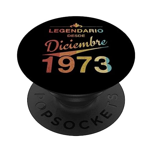 50 cumpleaños Nacido en Diciembre de 1973 Vintage 50 años PopSockets PopGrip Intercambiable