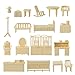 BMC Classic Marx Antique Furniture - 36pc Dollhouse Plastic Playset Accessories