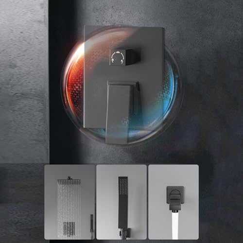 Kit de douche de précipitations murales avec mélangeur bain mono-commande LWX