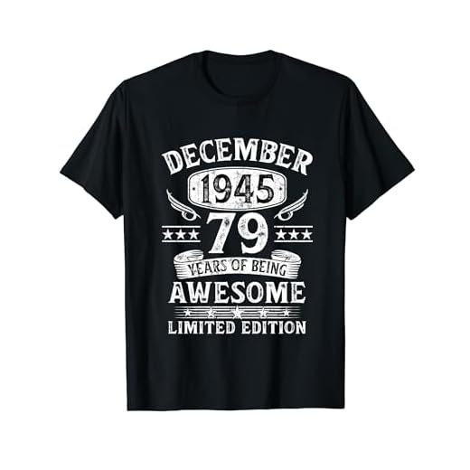 Regalo 79 Años Cumpleaños Hombre Original Diciembre 1945 Camiseta