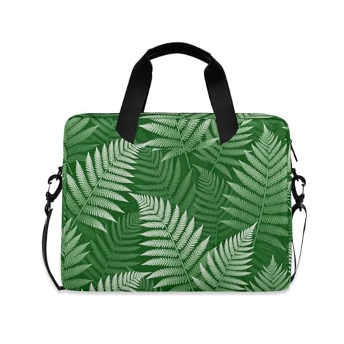 Bolsa de transporte de 15.6 pulgadas portafolios portátil con hojas de helecho