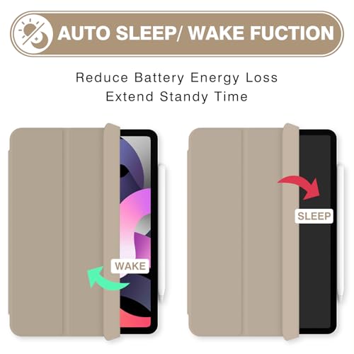 Dwopar Magnetic for iPad Air 11 inch M4/M3/M2 2026/2025/2024 Case, Slim Smart Folio for Air 5th/4th Generation 10.9 Inch 2022/2020, Trifold Stand Case for iPad Air 8/7/6, Auto Sleep/Wake(Oat Coffee) by Dwopar - Image 4