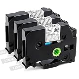 p-touch white on clear tape [ANWENDBARE MODELLE]：100% kompatibel für Brother P-touch PT-P300BT, PT-H107B, PT-H100LB, PT-H105, H101TB, PT-H110,PT-H200, PT-E110VP, PT-D210VP, PT-D400, PT-D400VP, PT-E550WVP, Cube uvm.