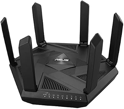 Asus - ASUS RT-AXE7800 - Routeur Wi-Fi 6E MU-MIMO Avec 3 Ports LAN Gigabit + 1 Port LAN/WAN Gigabit + 1 Port LAN/WAN 2,5 Gigabit - AX11000 (AX4804 + AX2402 + AX574)
