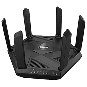 ASUS RT-AXE7800 Tri-Band WiFi 6E Router, New 6 GHz band, 2.5G WAN port, dual WAN, AiMesh support, VPN Fusion, Safe Browsing, Advanced Parental Controls, AiProtection Pro, Instant Guard