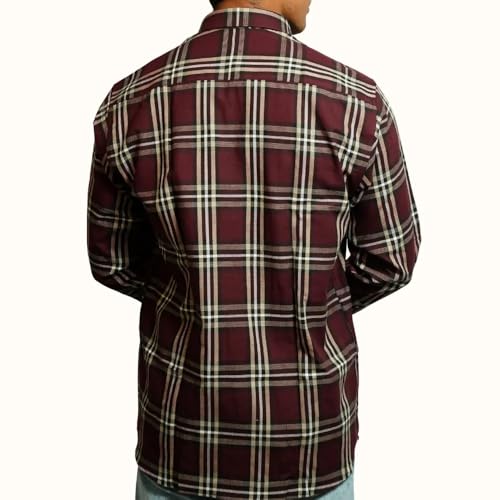 Image of RuggedNap Checked Cotton Shirt for Men | Premium Casual Plaid Shirt, Soft Breathable Everyday Wear